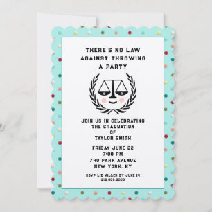 Invitation Fête de fin d'études créative à la faculté de droi
