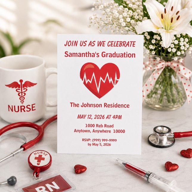 Invitation Fête de fin d'études de médecine  (Créateur téléchargé)