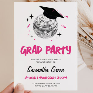 Invitation Fête de fin d'études Disco