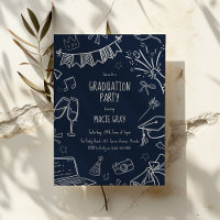 Fête de fin d'études Doodle ludique