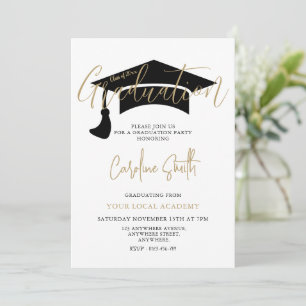Invitation Fête de fin d'études élégante