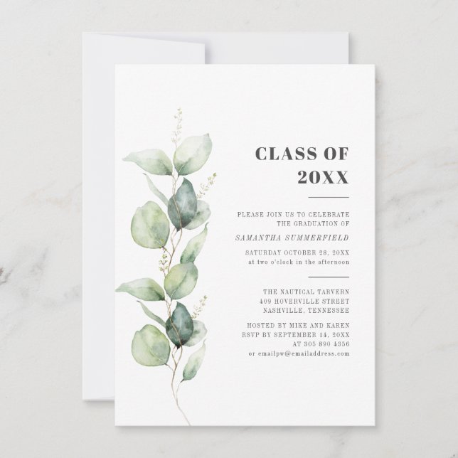 Invitation Fête de fin d'études Eucalyptus 2024 (Devant)
