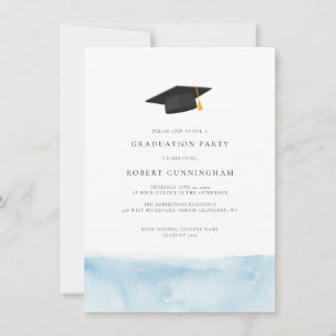Invitation Fête de fin d'études minimaliste 2026