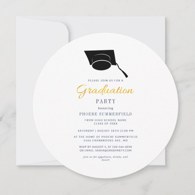 Invitation Fête de fin d'études moderne 2026 (Devant)