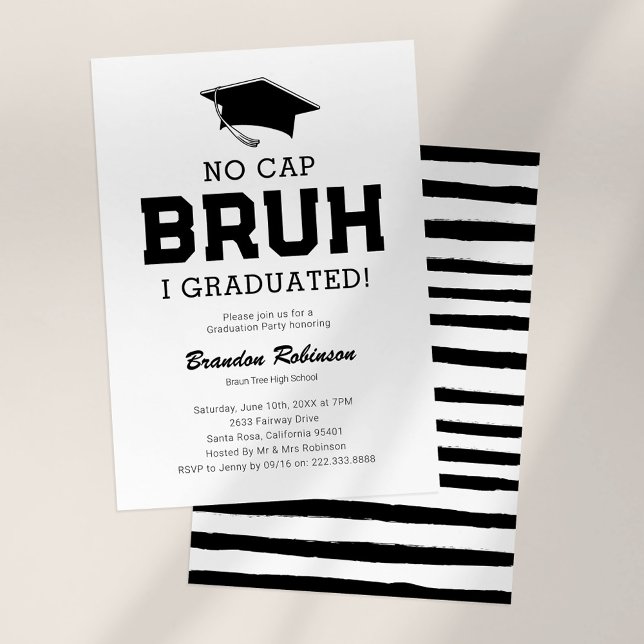 Invitation Fête de fin d'études sans déconner mec (Créateur téléchargé)