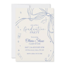 Fête de fin d'études senior de style doodle dessin