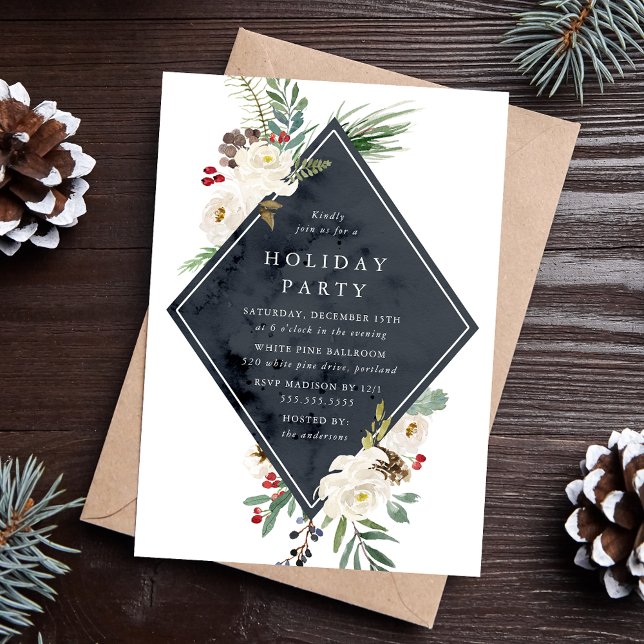 Invitation Fête de Fleurs d'Hiver Mystique (Créateur téléchargé)