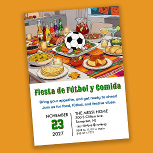 Invitation Fête de Football et de Nourriture