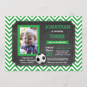 Invitation Fête de football Football Footy Anniversaire Photo
