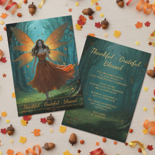 Invitation Fête de Friendsgiving Enchantée d'Automne Fée