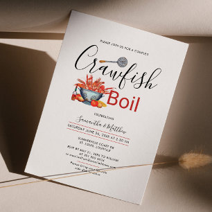 Invitation Fête de fruits de mer pour les fiançailles de coup
