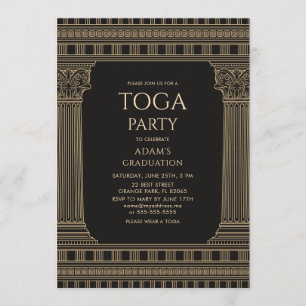 Invitation Fête de graduation avec Temple des COULEURS PERSON