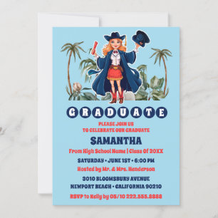 Invitation Fête de graduation de la cow-girl côtière