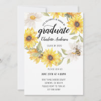 Fête de graduation Fête des tournesols blancs jaun