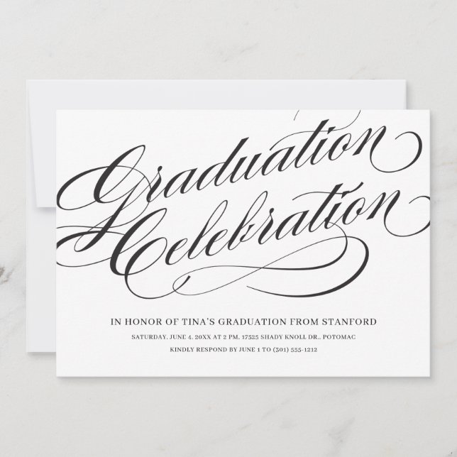 Invitation Fête de graduation formelle (Devant)