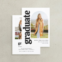 Fête de graduation minimaliste de l'arc moderne