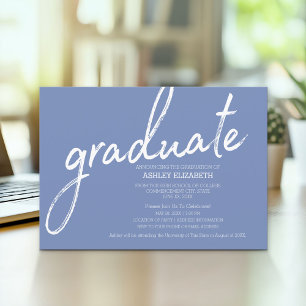 Invitation Fête de graduation moderne avec script et motif ik