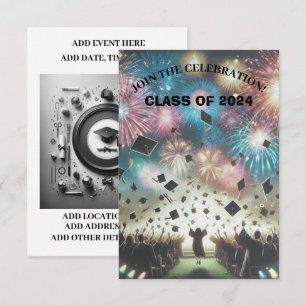 Invitation Fête de graduation moderne élégante