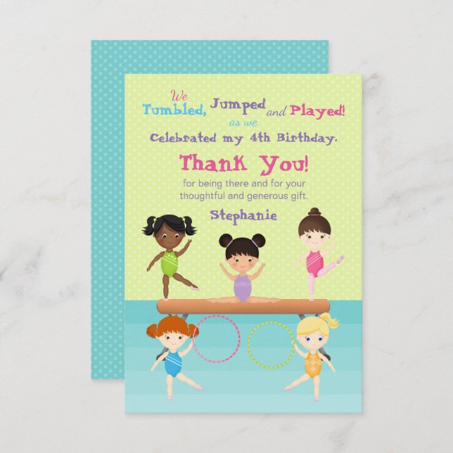 Invitation Fête de Gymnastique (Devant / Derrière)