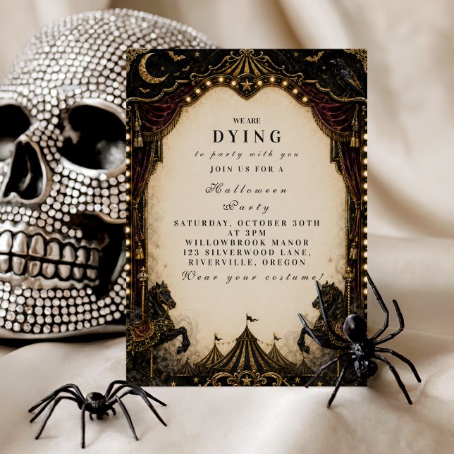 Invitation Fête de Halloween Carnaval Luxueuse (Créateur téléchargé)
