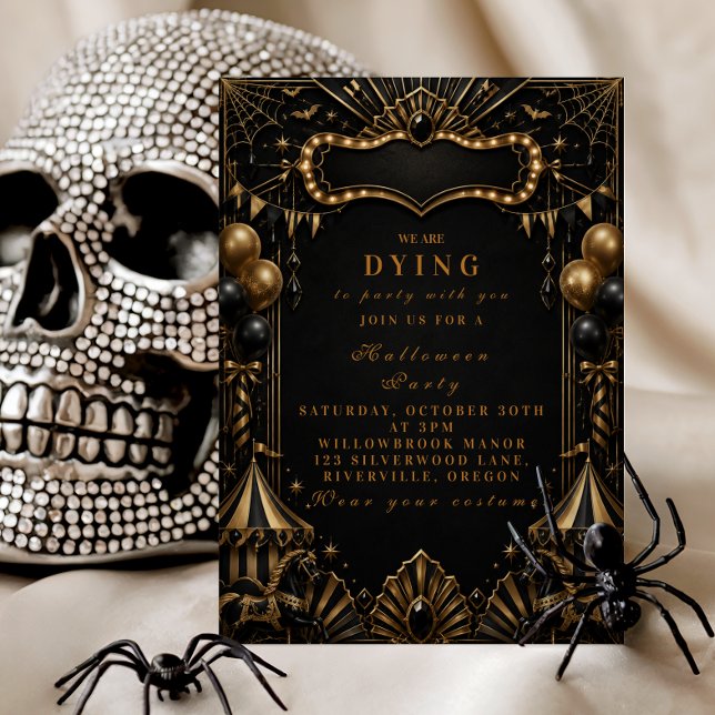 Invitation Fête de Halloween Carnaval Vintage (Créateur téléchargé)