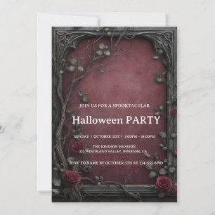 Invitation Fête de Halloween gothique vintage sombre spectacu