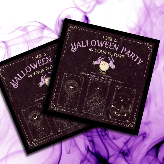 Invitation Fête de Halloween Tarot Adulte (Créateur téléchargé)