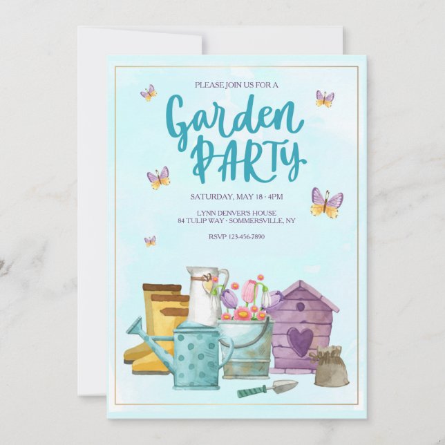 Invitation Fête de Jardin (Devant)