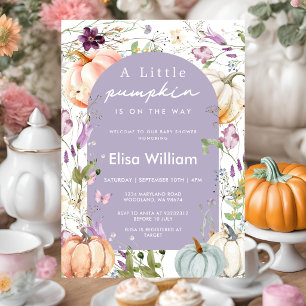 Invitation Fête de jardin de baby shower de citrouille de fle