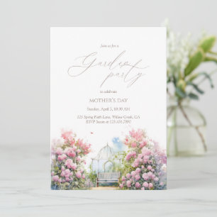 Invitation Fête de Jardin Floral Élégant pour la Fête des Mèr