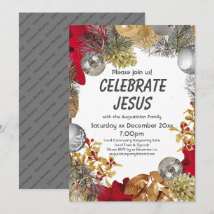 Invitation FÊTE DE JÉSUS DE LA GRANDE FÊTE DE Noël