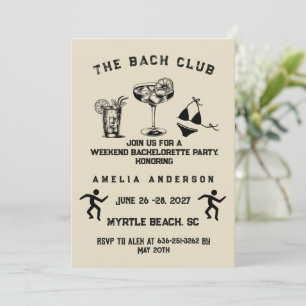 Invitation Fête de jeune fille à la plage personnalisée moder