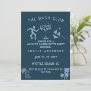 Invitation Fête de jeune fille à la plage personnalisée moder