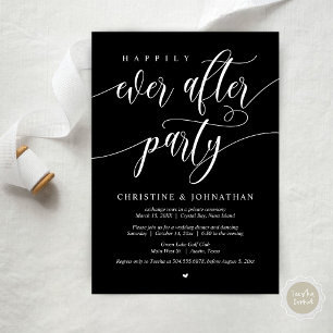 Invitation Fête de "Joyeux Pour Toujours", Dîner d'élopement