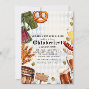 Invitation Fête de la bière d'Oktoberfest allemande