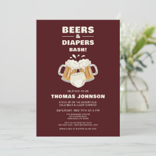 Invitation Fête de la bière et de la couche Basse