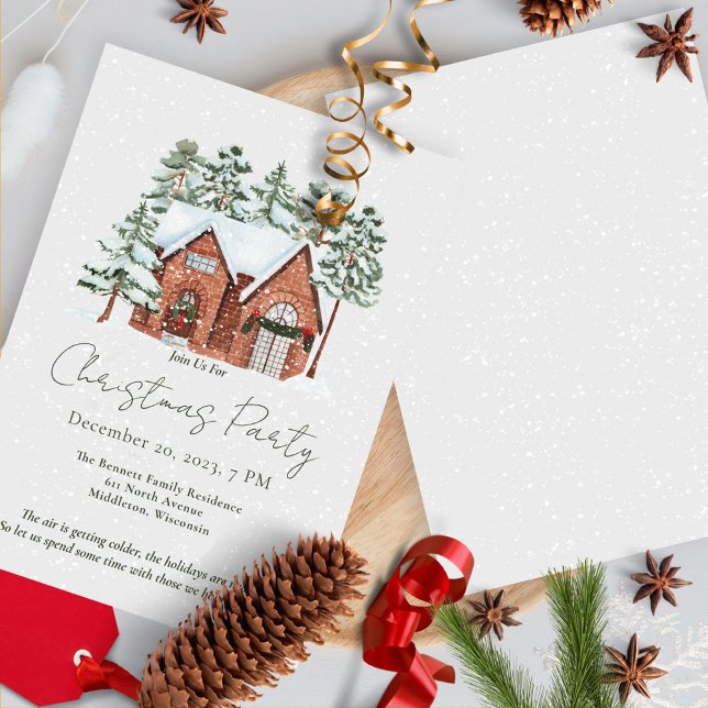 Invitation Fête de la Cabane enneigée au Pays des Merveilles  (Créateur téléchargé)