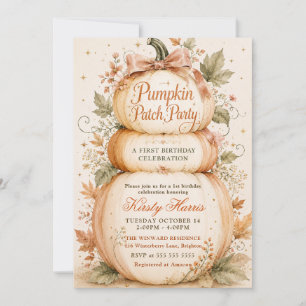 Invitation Fête de la citrouille pour le 1er anniversaire