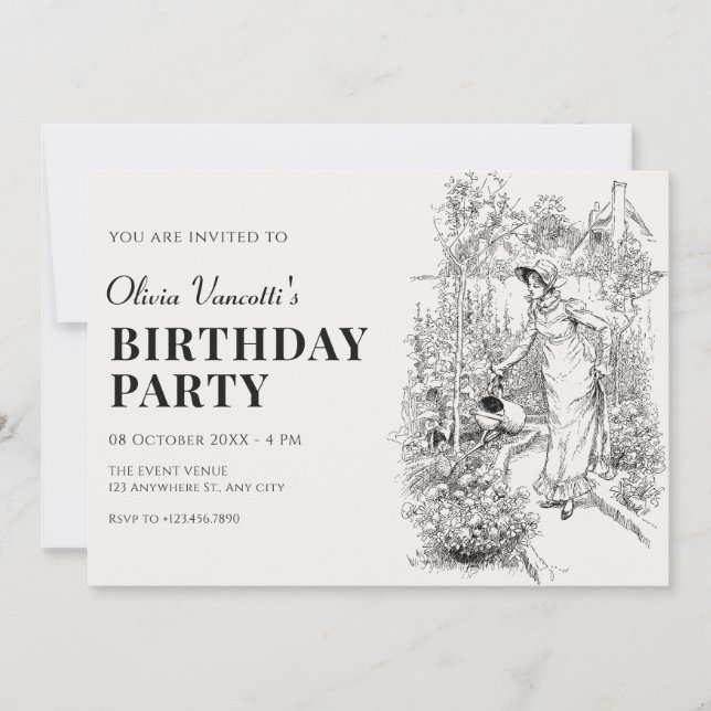 Invitation Fête de la femme du jardin (Devant)
