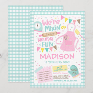 Invitation Fête de la fête d'anniversaire de la boulangerie F