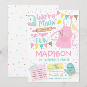 Invitation Fête de la fête d'anniversaire de la boulangerie F