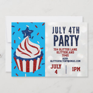 Invitation Fête de la fête de l'Indépendance 4 juillet Paille