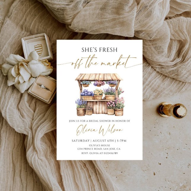 Invitation Fête de la Fête des mariées de marché (Créateur téléchargé)