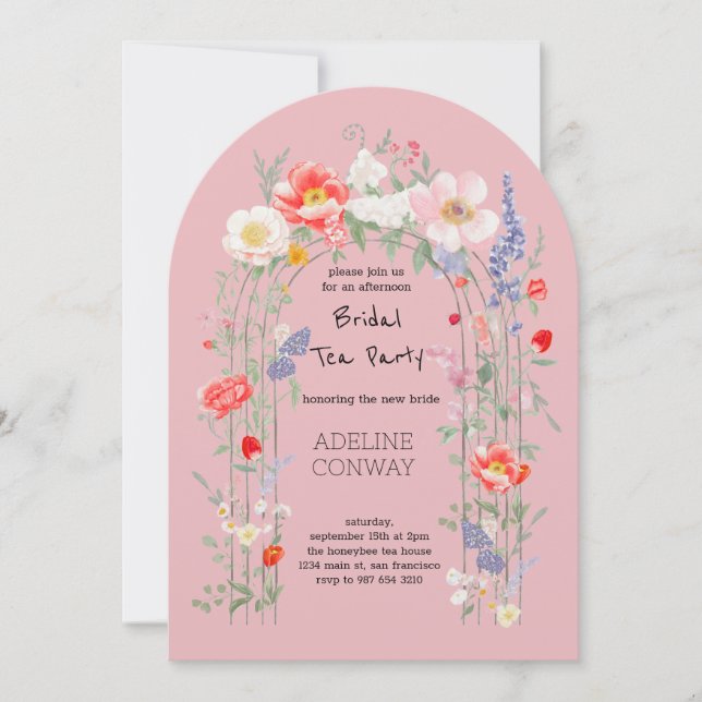 Invitation Fête de la Fête des mariées du jardin de Spring Ga (Devant)