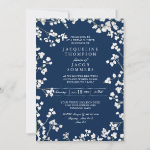 Invitation Fête de la Fête des mariées Fleur de souffle de bé