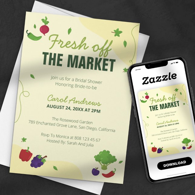 Invitation Fête de la Fête des mariées hors du marché (Créateur téléchargé)