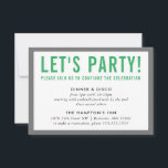 Invitation FÊTE DE LA FÊTE INFO moderne bold garçon gris vert<br><div class="desc">par kat massard >>> www.simplysweetPAPERIE.com <<< Un design simple pour vos CARTES DE PARTI - pour correspondre à vos invitations principales. J'aime le design, mais je voudrais voir quelques changements - un autre jeu de couleurs, un autre produit, ajouter une photo ou adapté pour une occasion différente - pas de...</div>