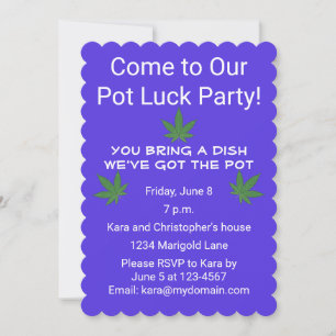 Invitation Fête de la feuille de mauvaises herbes