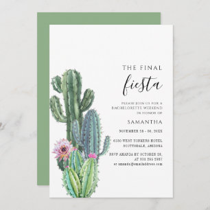 Invitation Fête de la Fiesta Cactus