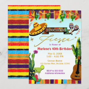 Invitation Fête de la Fiesta du Cactus du Sud-Ouest Cinco De